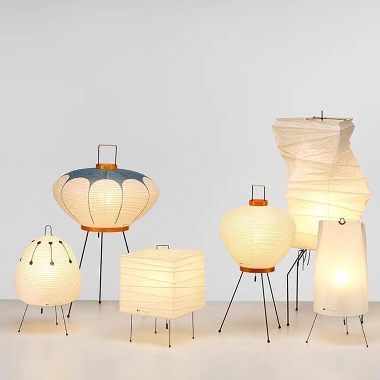 1:1 Đèn sàn thiết kế vintage Wabi-Sabi Noguchi Akari, bàn, đầu giường, đèn treo giấy Xuân phong các