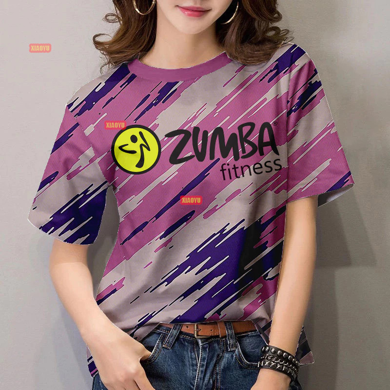 Áo thun Zumba Fitness Wear thiết kế tie-dye dáng rộng thoải mái, thoáng khí
