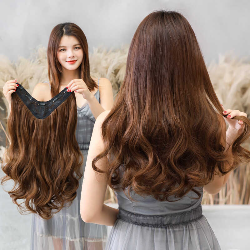 Tóc Giả Một Mảnh Yiyuan Cho Nữ - Tóc Dài Nhẹ, Mô Phỏng Tự Nhiên, Sóng Lớn