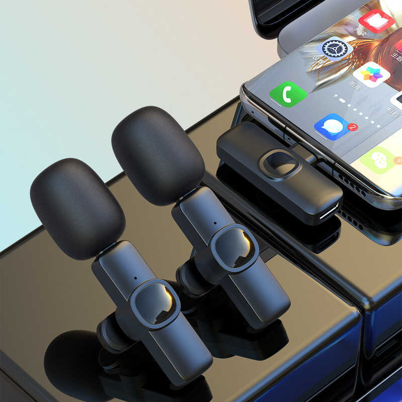 Micro Không Dây Lavalier Loại J1 Ghi Âm Chuyên Dụng Giảm Tiếng Ồn Điện Thoại Android Chụp vlog Video