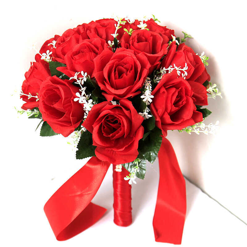 Mô phỏng Hoa Hồng Bó Cung Cấp Cô Dâu Phù Dâu Chị Nhóm Khiêu Vũ Nhà Máy Hoa