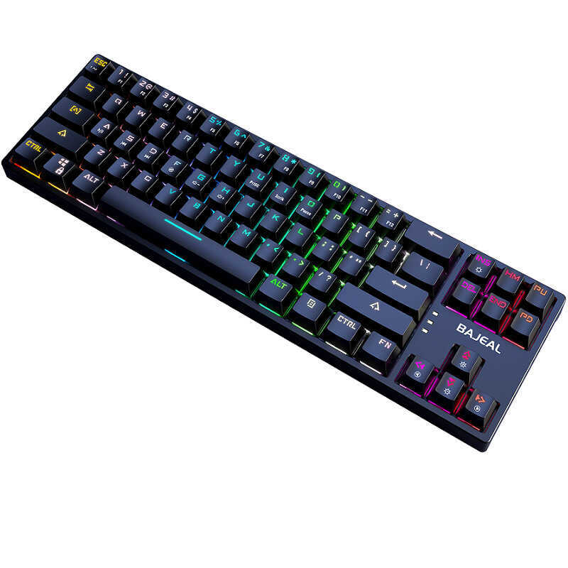 Bàn phím cơ chơi game BAJEAL K71-Key Plug-In Green Axis type-C Key Line Mô hình riêng phát sáng riên