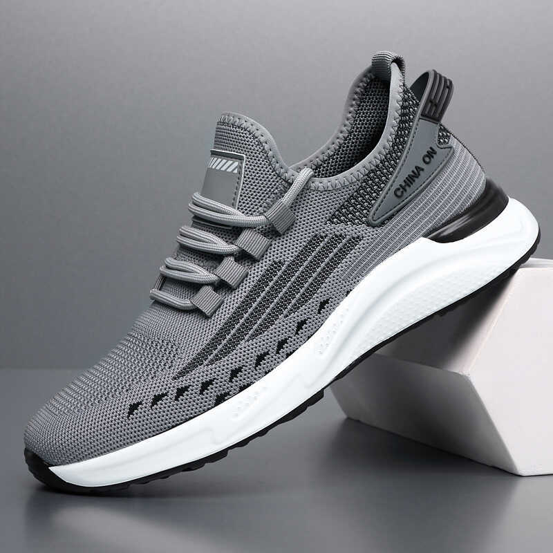 Giày Nam Mùa Xuân Phiên Bản Hàn Quốc Thoáng Khí Đế Mềm Giày Thể Thao Trẻ Trung Hợp Thời Trang Bay Đan Giày