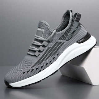 Giày Nam Mùa Xuân Phiên Bản Hàn Quốc Thoáng Khí Đế Mềm Giày Thể Thao Trẻ Trung Hợp Thời Trang Bay Đan Giày