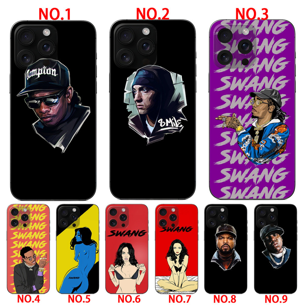 Ngôi sao rap Eminem swang Ốp điện thoại cô gái gợi cảm cho iphone X XS XR 7 8 PLUS 11 pro max 12 pro