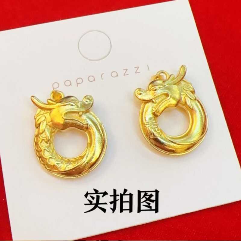 Mặt Dây Chuyền Cát Vàng Fulong Khóa An Toàn, Phù Hợp Nam Nữ và Người thuộc Cung Hoàng Đạo Rồng