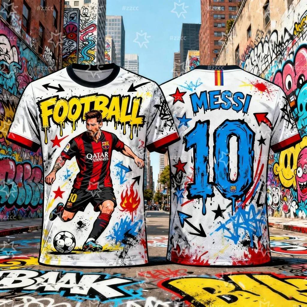 Ao Bóng Đá Messi Số 10 - Khô Nhanh, Thẩm Mỹ Cao - Phù Hợp Mọi Lứa Tuổi