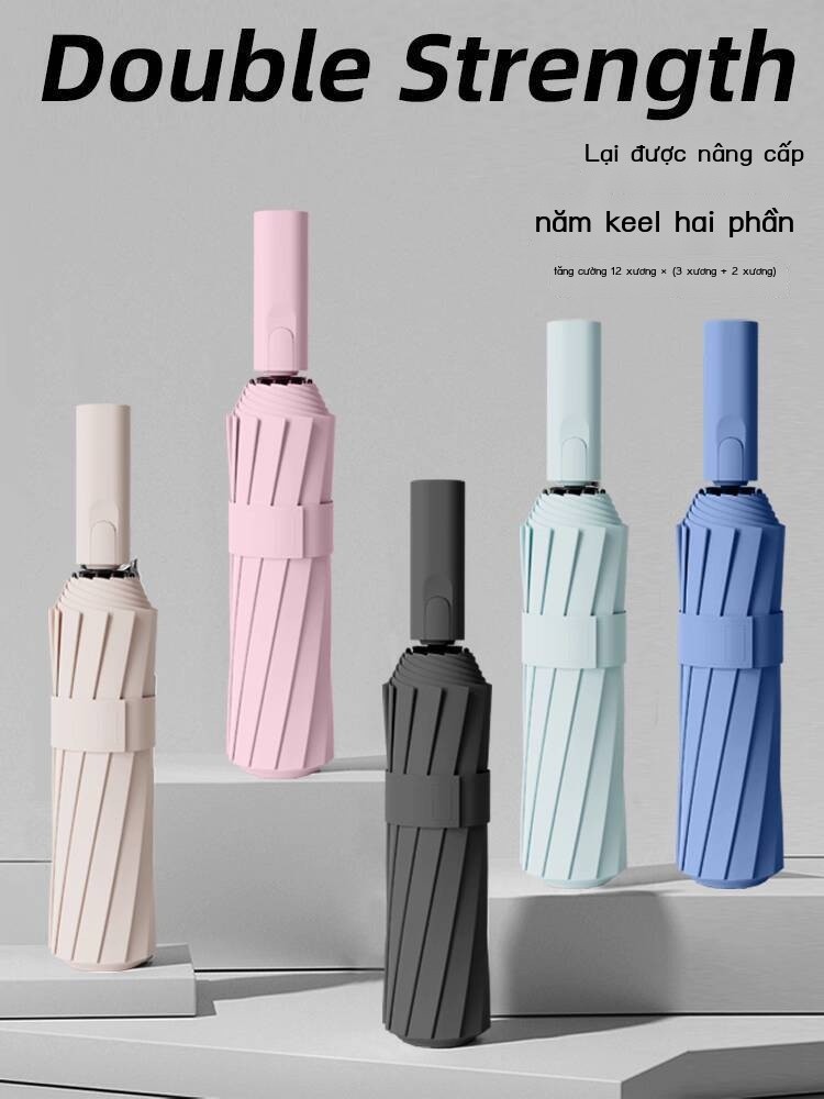 [ Siêu Tiết kiệm] Ô tự động 60 nan phụ nữ, sử dụng kép nắng và mưa, che nắng, bảo vệ UV, ô dù cho n