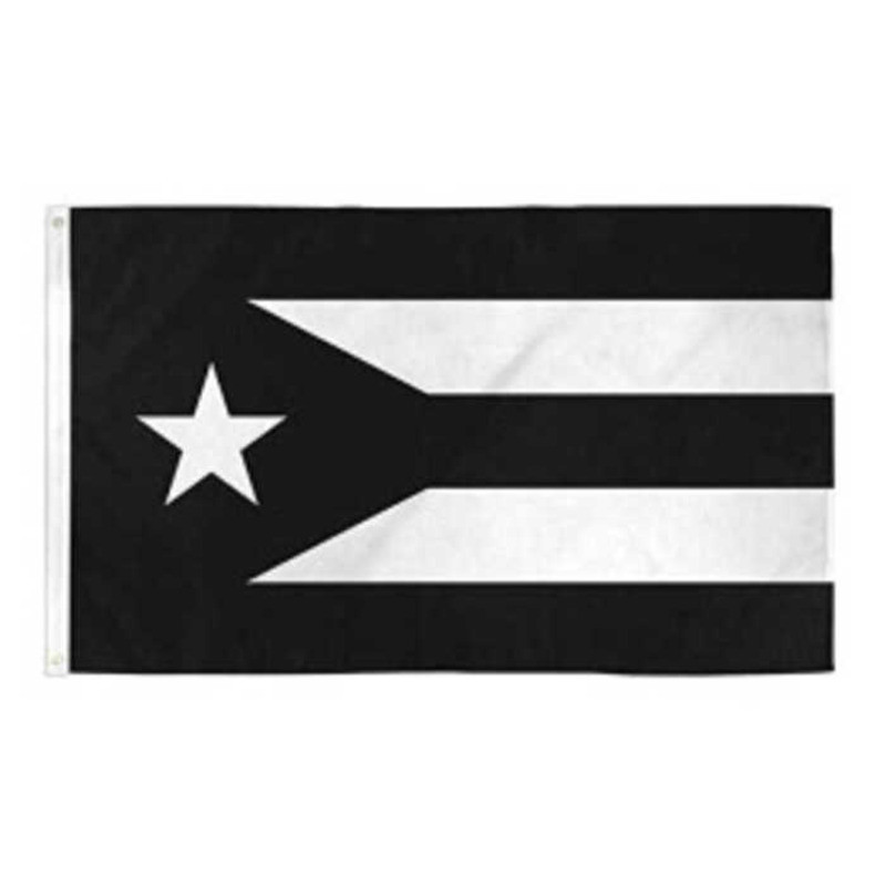 90 * 150cm 3 * 5ft puerto rico Quốc kỳ Đen Trắng puerto rico puerto rico In kỹ thuật số