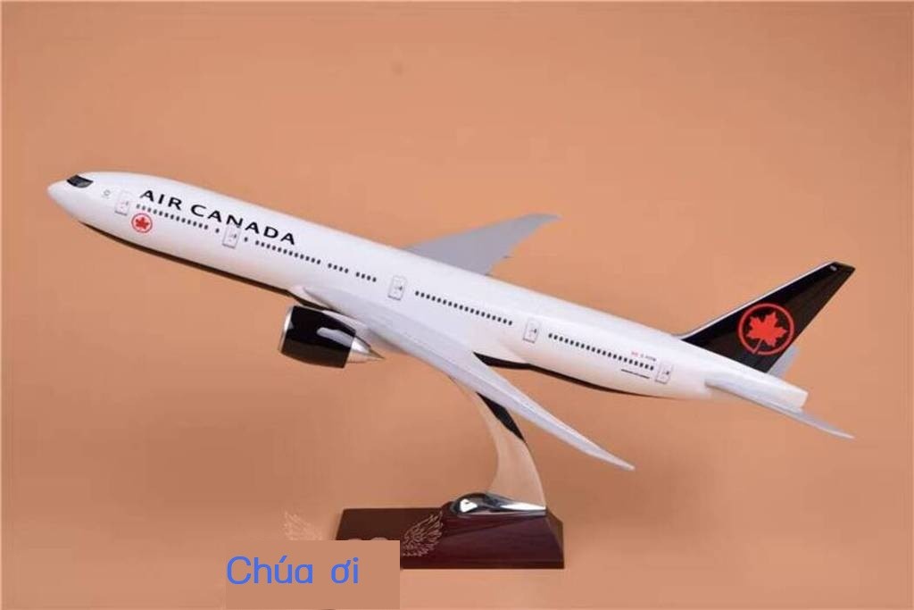 có bánh xe, chở khách, Boeing B777 hàng không dân dụng, Air Canada, trang trí 47cm, mô hình máy bay