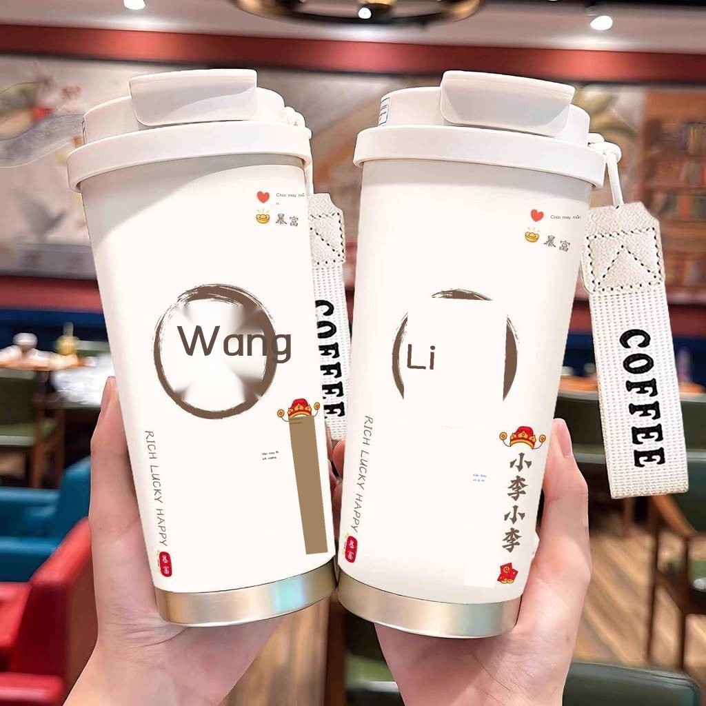 Ly giữ nhiệt họ hàng trăm Ithaca 316 gốm thép không gỉ dung tích lớn nước có ống hút ly cà phê ngoạ