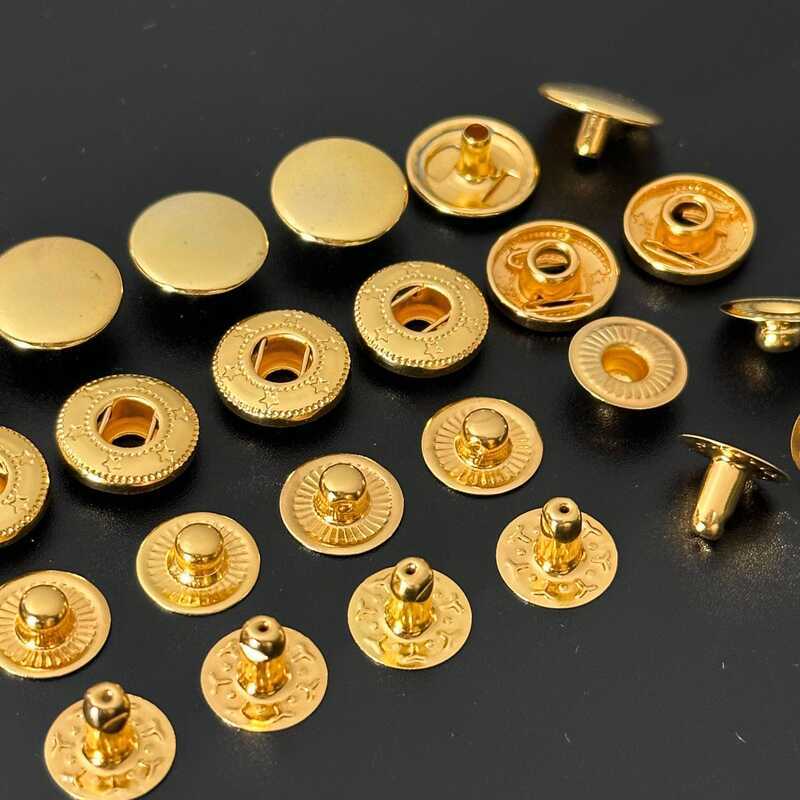 Nút Chụp Sắt Model 633, 12,5mm Bề Mặt Rộng, Có Thẻ và Móc Khóa