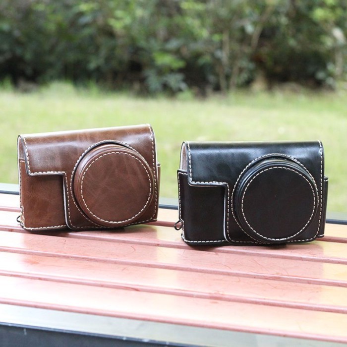 Thích Hợp Cho Ricoh GRII Bao Da GR2 Túi Máy Ảnh GR3 Họa Tiết Bò Dễ Thương GR Đế GR3X Retro Xanh Bảo 