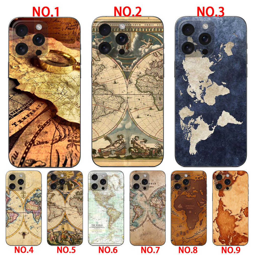 Ốp điện thoại mềm TPU bản đồ thế giới cũ cho Xiaomi 11 11 Lite MI POCO X7 pro POCO X3 X3 pro X3 NFC 