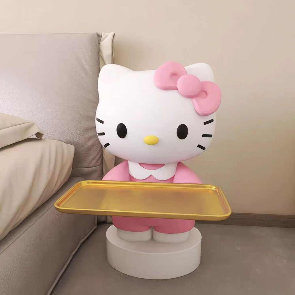 Mặt hàng trí lớn Hello Kitty cho phòng khách, tủ TV, bàn phụ, khay trang trí, quà tặng tân gia