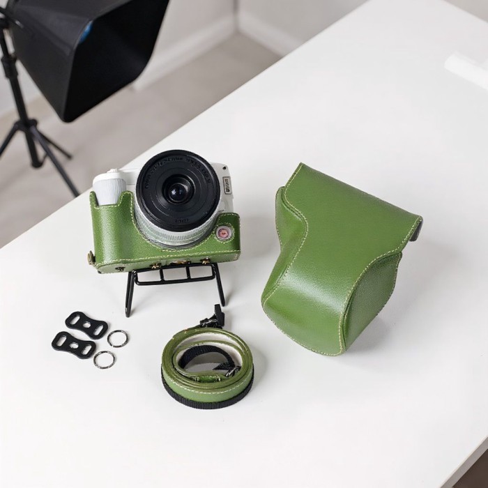 Ốp Bảo Vệ Camera Canon R50V Túi Đựng Máy Ảnh R50v Micro Đơn Bao Da Bao Gồm Toàn Bộ Vỏ Đế Phụ Kiện Tú