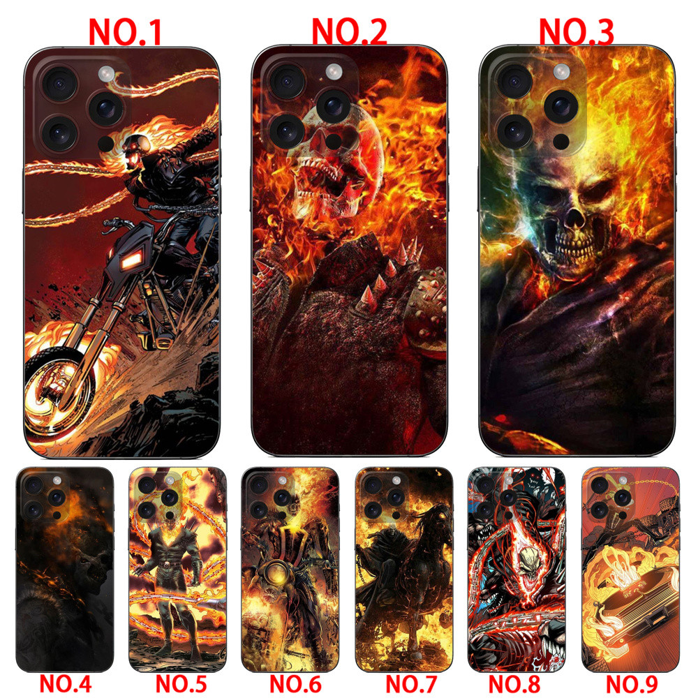 Ốp điện thoại Marvel Ghost Rider cho OPPO A7 A12 A3 4G A3X A5i A15 A15S A57 A77 A77S A74 A94 Reno 10