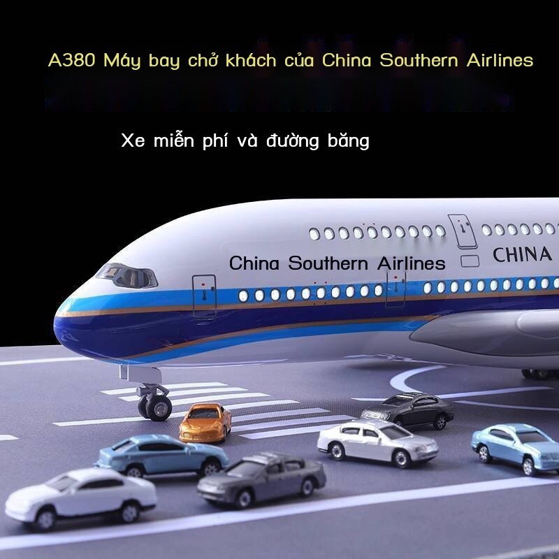 51cm Mô A380 Air, hình chở khách A380, quà lưu niệm mô phỏng máy bay Airbus của hãng hàng không Chi