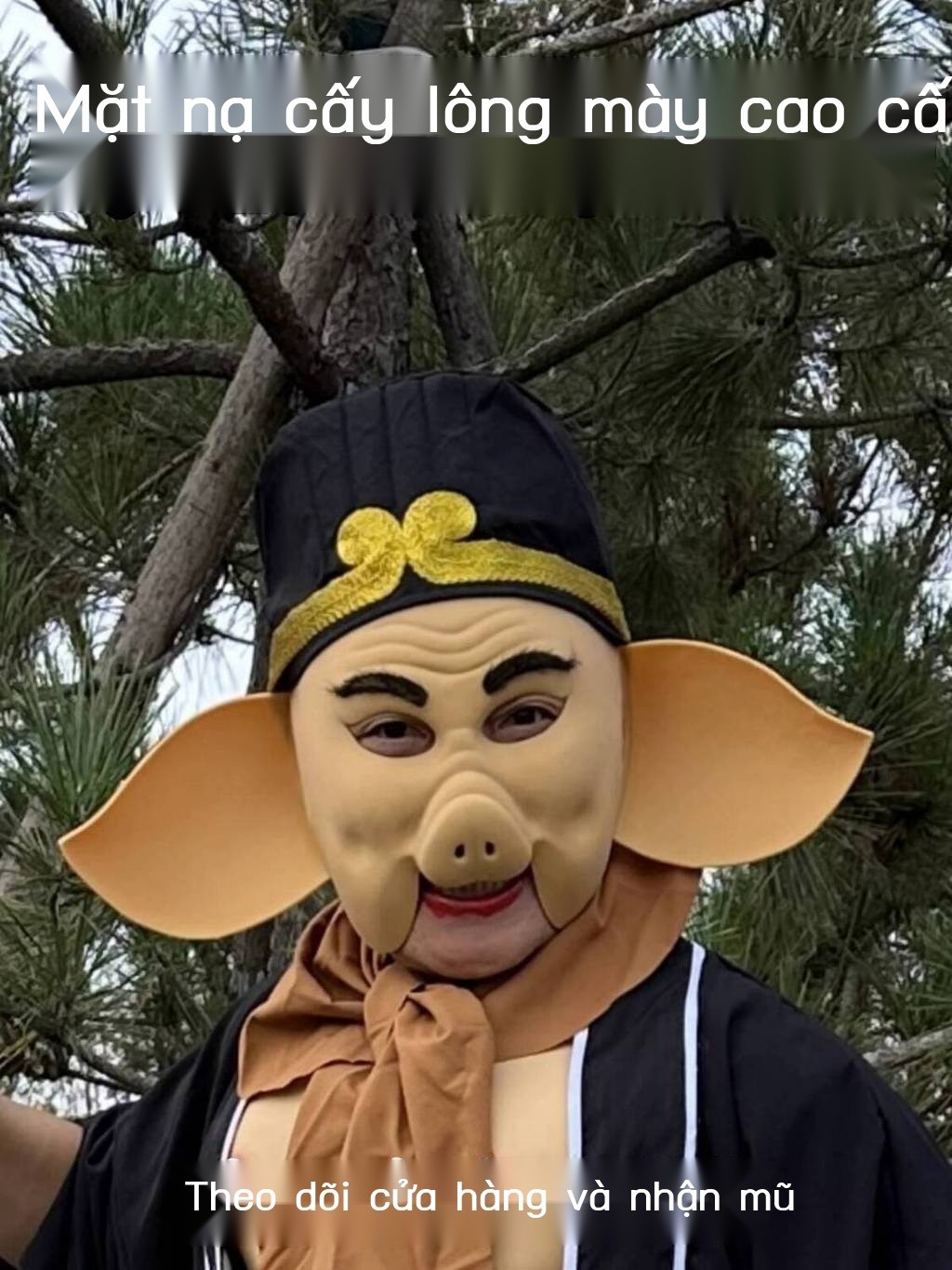 [Siêu Hot]  Mặt cao su tự nhiên Zhu Bajie phiên bản cũ 86 mới, mũ mềm, mặt nạ Tianpeng Marshal