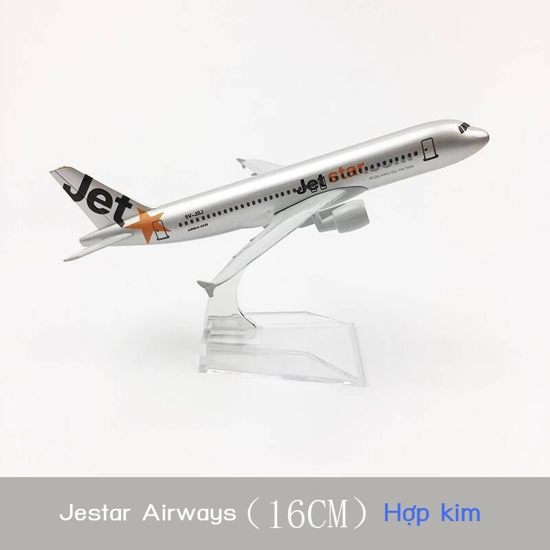 Miễn phí vận chuyển hình mô phỏng máy bay chở khách hợp kim trang trí tĩnh 16CM Jetstar Airways Air