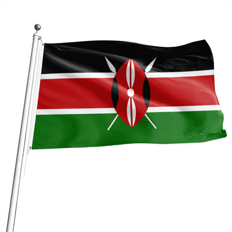 Cờ Kenya Polyester Ngoại Thương Cung Cấp Cờ Kenya Cung Cấp Tất Cả Các Quốc Gia Trên Thế Giới