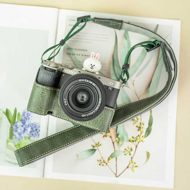 Ốp Bảo Vệ Sony A7C2 A7C Túi Đựng Camera Thế Hệ Thứ Hai A6400 Da A6700 Túi Đế ZVE10 Phụ Kiện Máy Ảnh