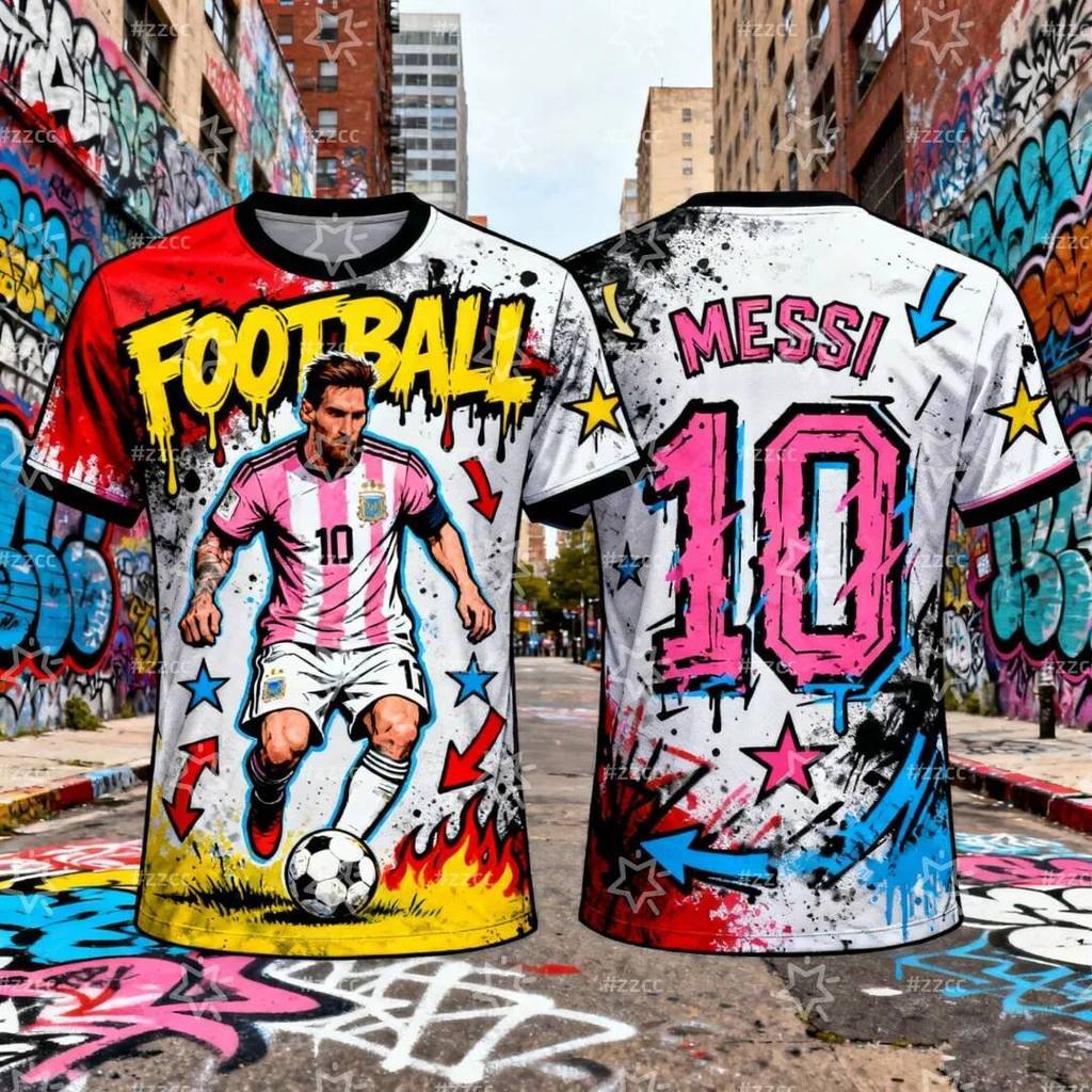 Ao Bóng Đá Messi Số 10, Khô Nhanh, Thẩm Mỹ Cao - Dành Cho Người Lớn Và Trẻ Em
