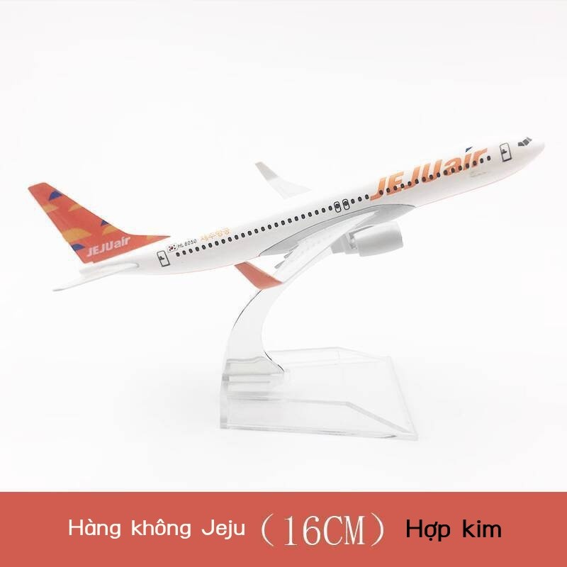 Mô hình miễn phí vận chuyển, mô phỏng máy bay chở khách, trang trí tĩnh bằng hợp kim 16CM, Jeju Air