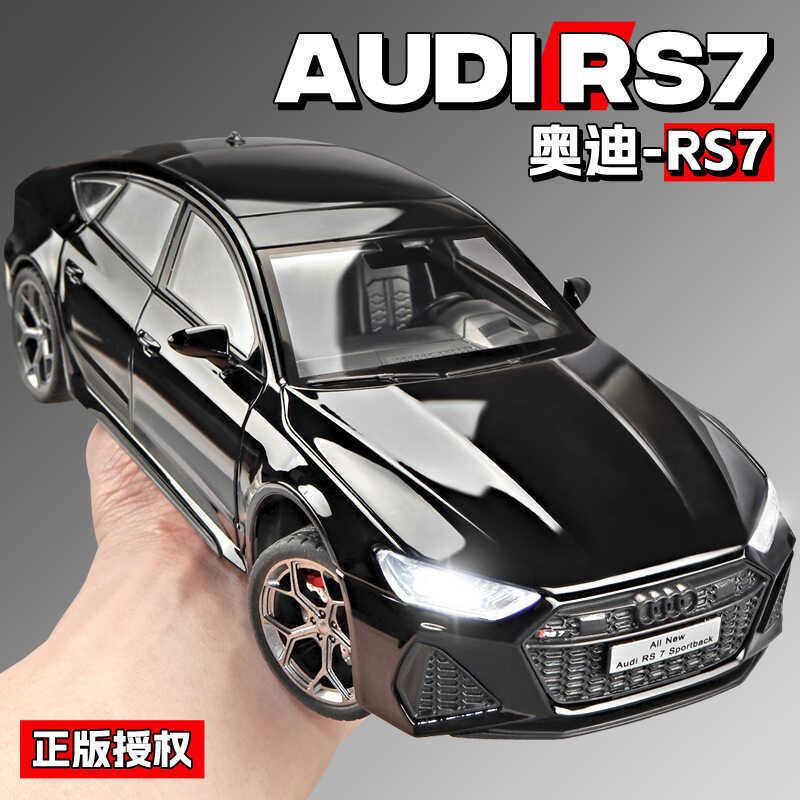 Hongsen 1: 24 Audi RS7 Hợp Kim Xe Mô Hình Mô Phỏng Bốn Gót Giảm Chấn 6 Cửa Xe Mô Hình Trang Trí Bé T