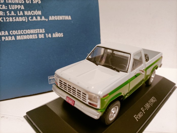 Ixo Altaya 1 43 Ford Hợp Kim Cargo Pickup Truck Model Ford F-100 1982 Xanh Xám