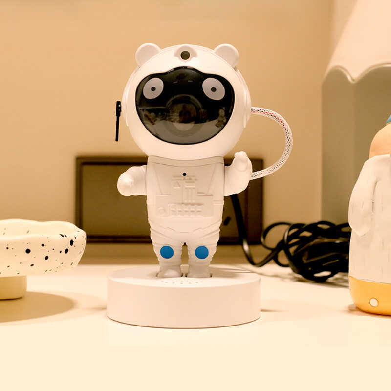 Spaceman Chiếu Đèn Spaceman Đêm Nhỏ Phi Hành Gia Phòng Ngủ Đầu Giường Loa Bluetooth Không Khí Chiếu 
