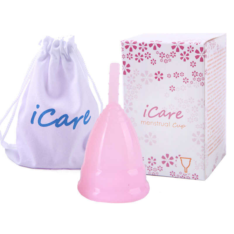 ICare Cấp Silicone Kinh Nguyệt Cốc Kinh Nguyệt Cốc Mặt Trăng Cốc Dì Cốc Chính Hãng MC01