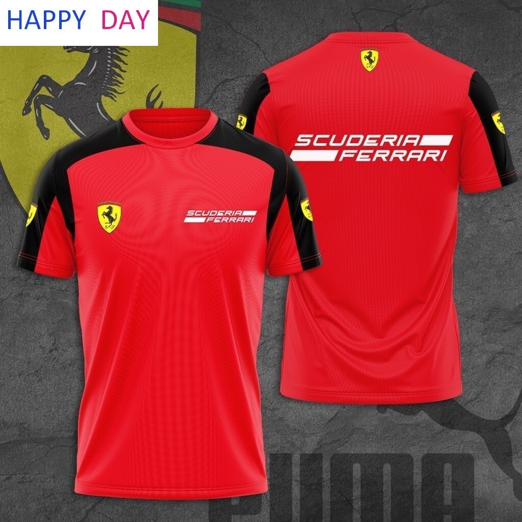 Mới 3D Ferrari Áo nam Nữ Áo Tee Nam Nữ Áo Tee