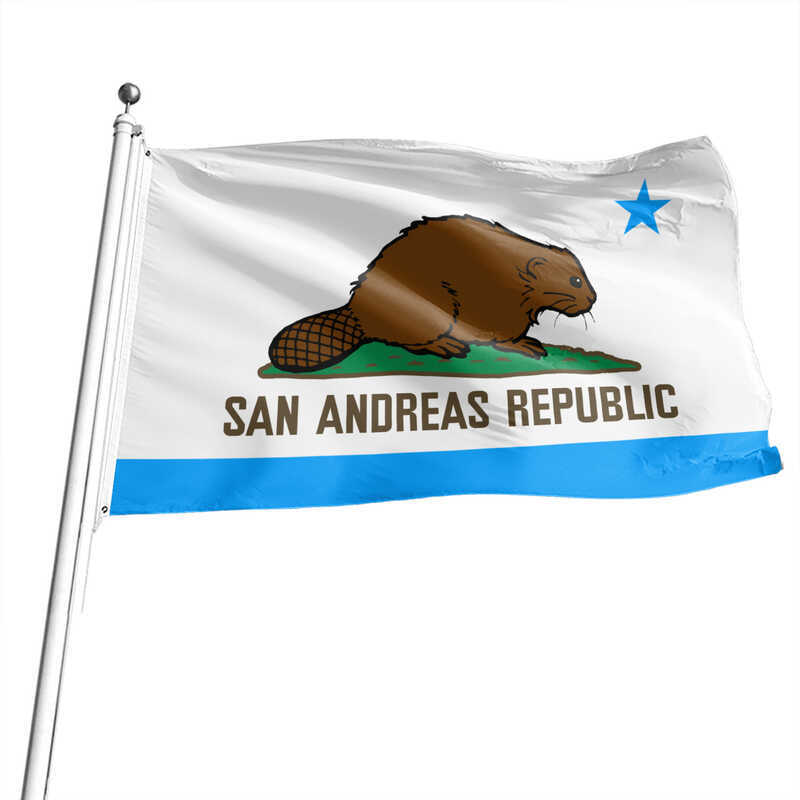 Cờ Mỹ San Andreas State Flag 90 * 150cm 3 * 5ft In kỹ thuật số