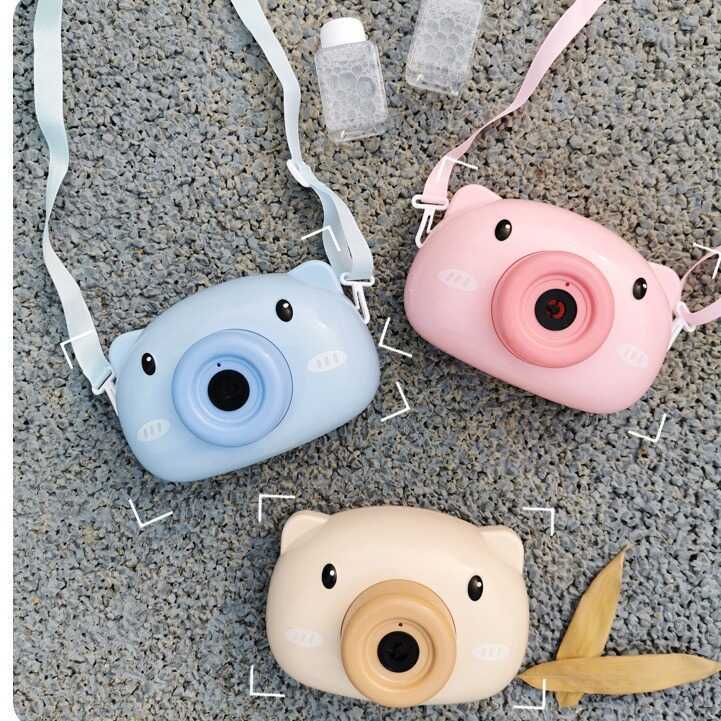 Pigggy Bubble Machine Bubble Pig Điện Tự Động Chống Nước Thổi Bong Bóng Camera Cô Gái Dễ Thương Trái