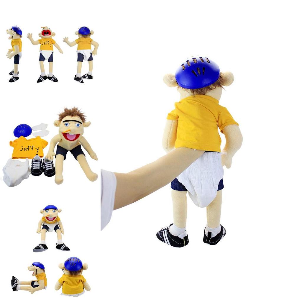 Vui nhộn đầy màu sắc và Jeffy Hoạt hình Con rối tay Đồ chơi sang trọng Hoàn hảo cho và kể chuyện thờ