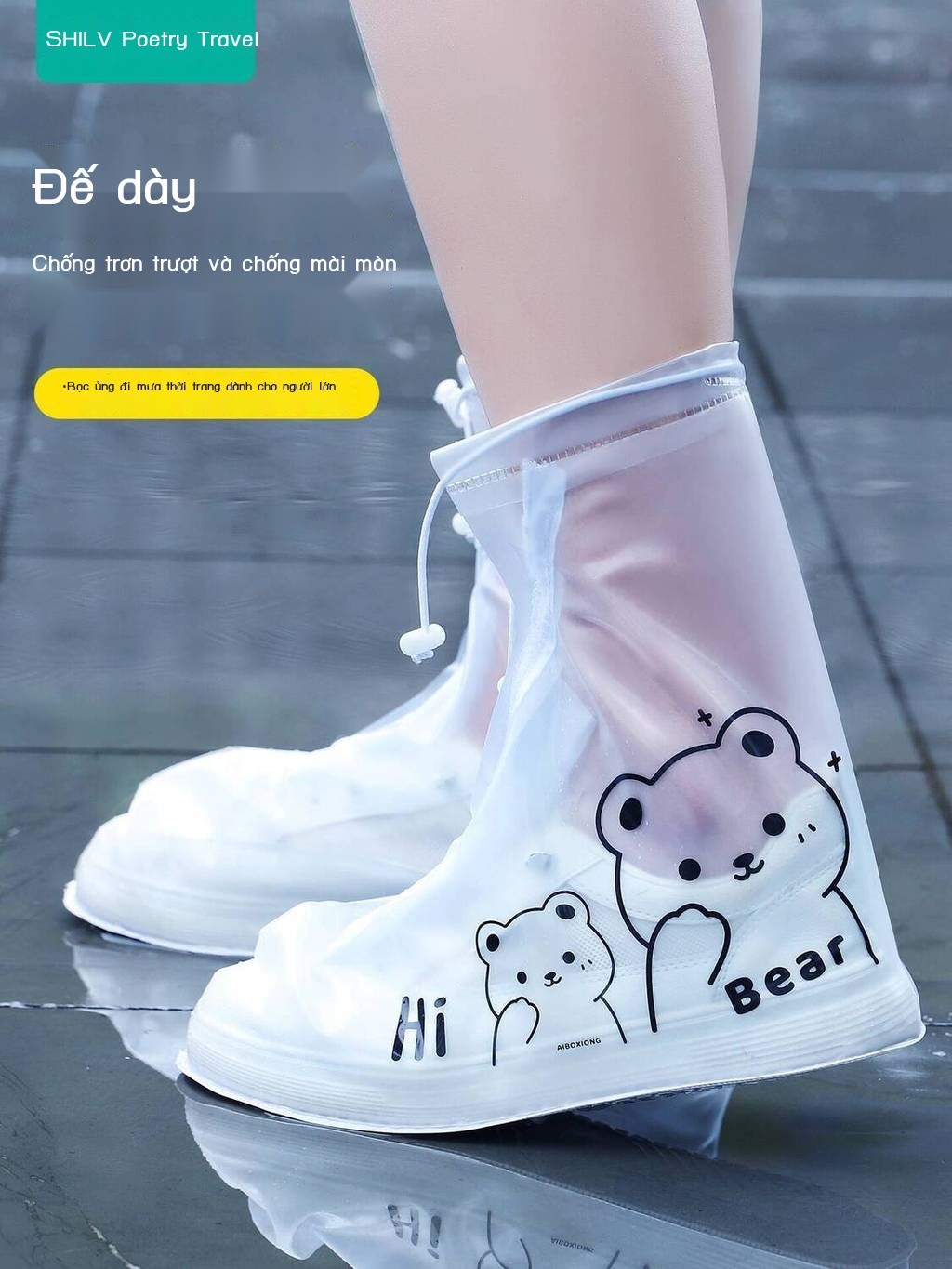 [GIÁ SỐC] Ống bọc nước, chống trượt, dày dặn, bền bỉ nam và nữ, giày cho trẻ em, ủng đi mưa ống cao