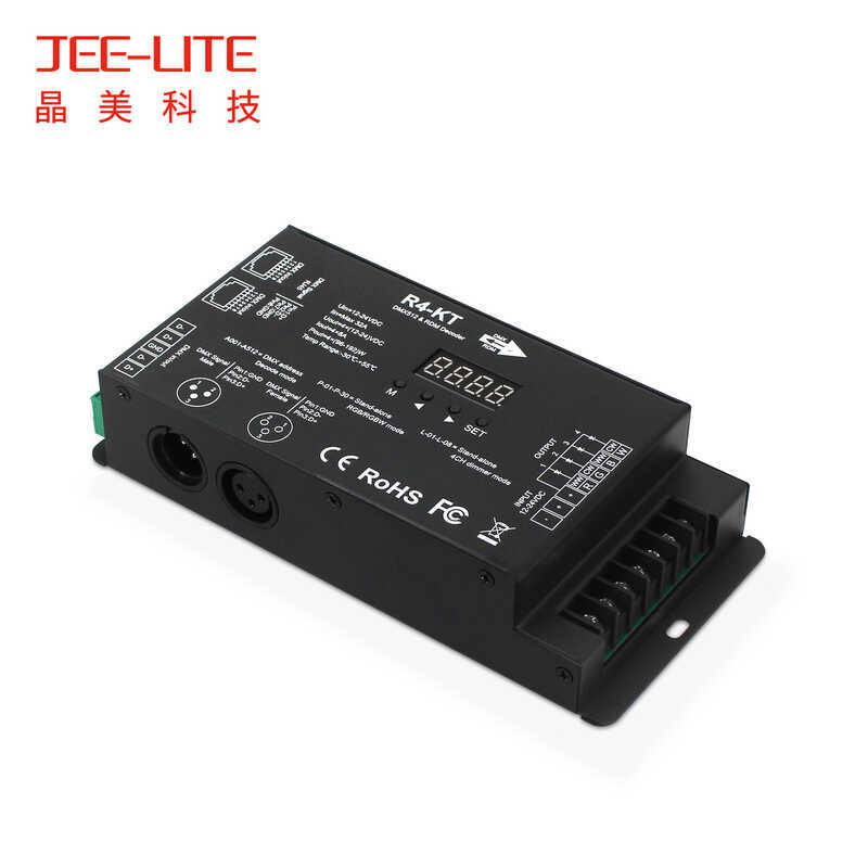 Thiết bị 4 kênh DMX512 Chức năng RDM Bộ điều khiển DMX512 RGBW Kỹ thuật ánh sáng sân khấu Bộ chia DM