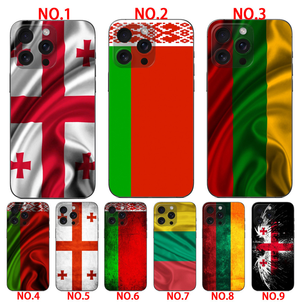 Ốp điện thoại mềm Flag Georgia lithuania belarus cho VIVO Y03 Y04 Y91 Y11 2019 Y36 Y27S Y78 Y20 Y20i