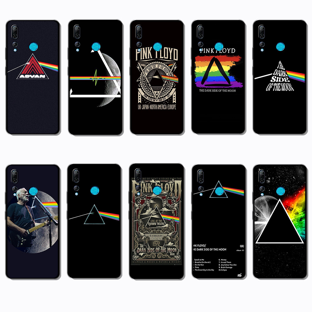 Ốp điện thoại màu đen mềm cho Huawei Mate 10 20 Pro Nova 7 P10 P20 Y5P Y8P NG11 Dark Side of the Moo