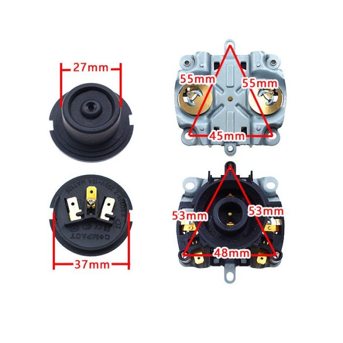 Thích hợp cho Midea Ấm Siêu Tốc Điện Đế Nhiệt Điều Khiển Nhiệt Độ Kép Công Tắc Phụ Kiện Khớp Nối Khu