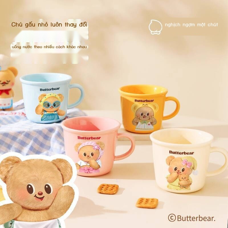 [Mẫu mới] Ly sứ hợp tác chính thức A Little Naughty Butter Bear IP, quà tặng cốc cà phê