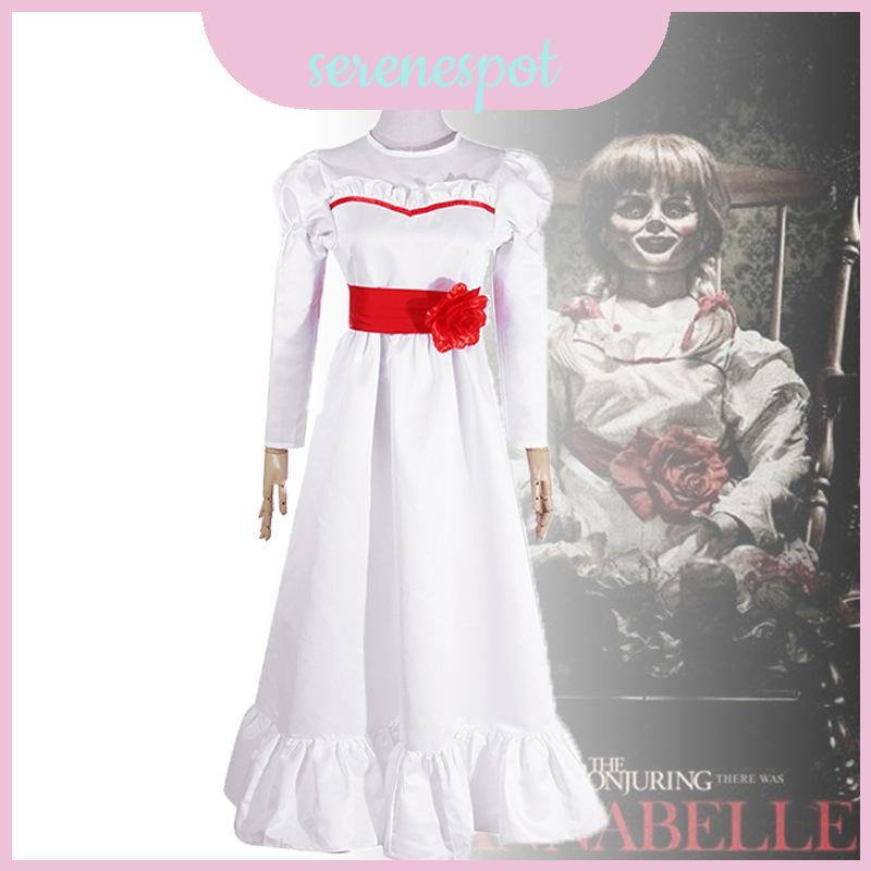 Cosplay Annabelle Trang Phục Vui Vẻ Mềm Mại Thoải Mái Váy Trắng Cho Halloween Vui Vẻ