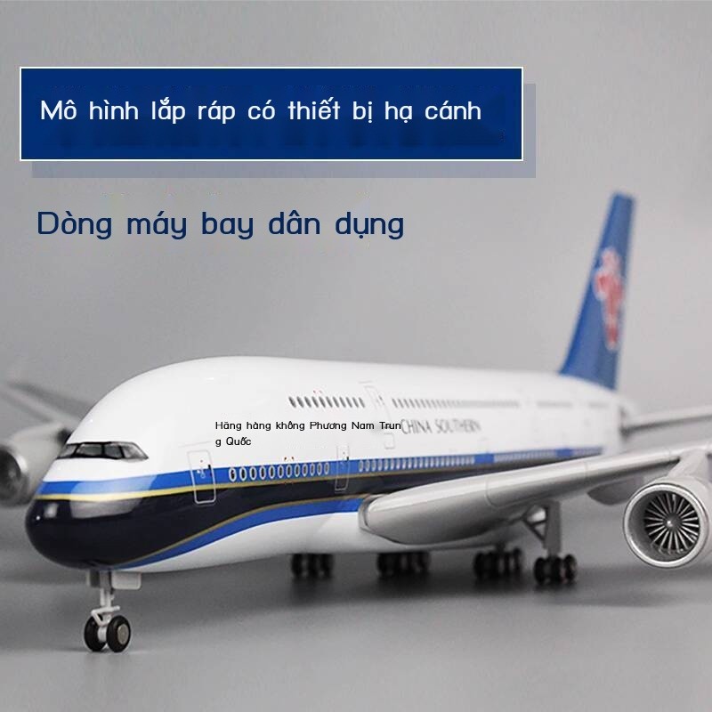 Mô hình có bánh xe Sichuan 3U8633, Airbus 380 Captain, máy bay chở khách mô phỏng Southern Airlines