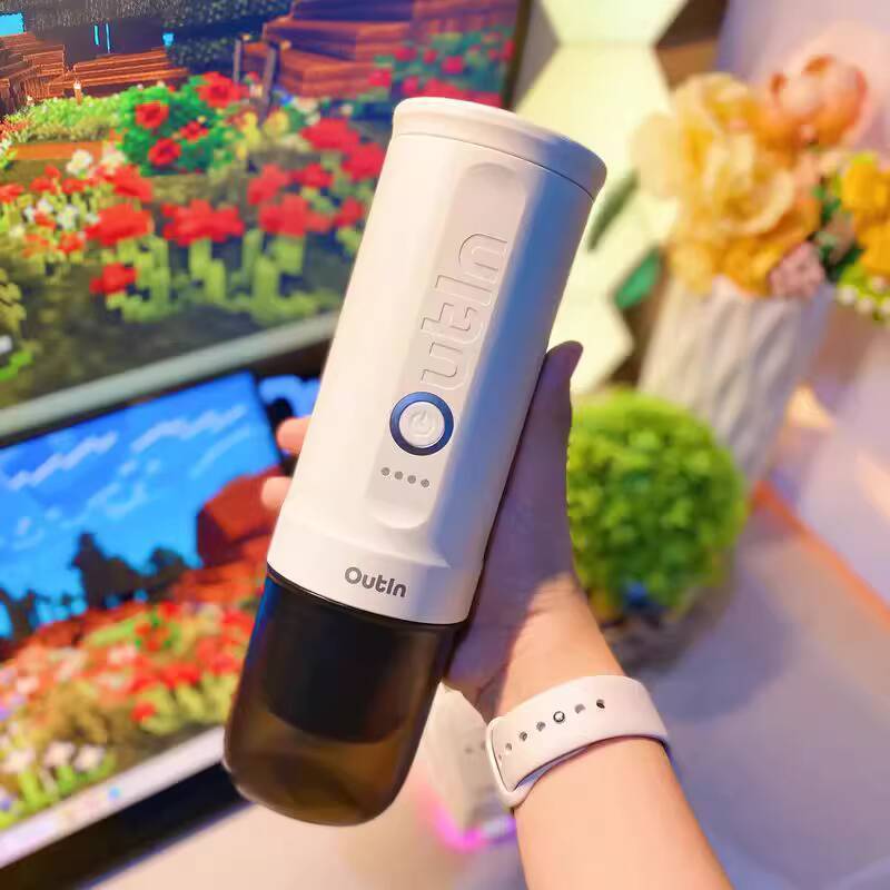 [Ảnh thật/Sẵn]  Máy pha cà phê espresso di động Outin Mino Nano có sẵn cho sử dụng ngoài trời, tron