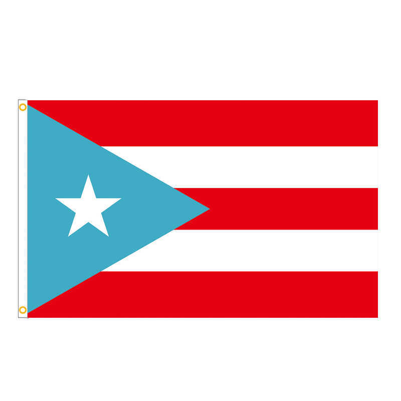 F971 90 * 150cm 3 * 5ft Cờ Puerto Rico In kỹ thuật số