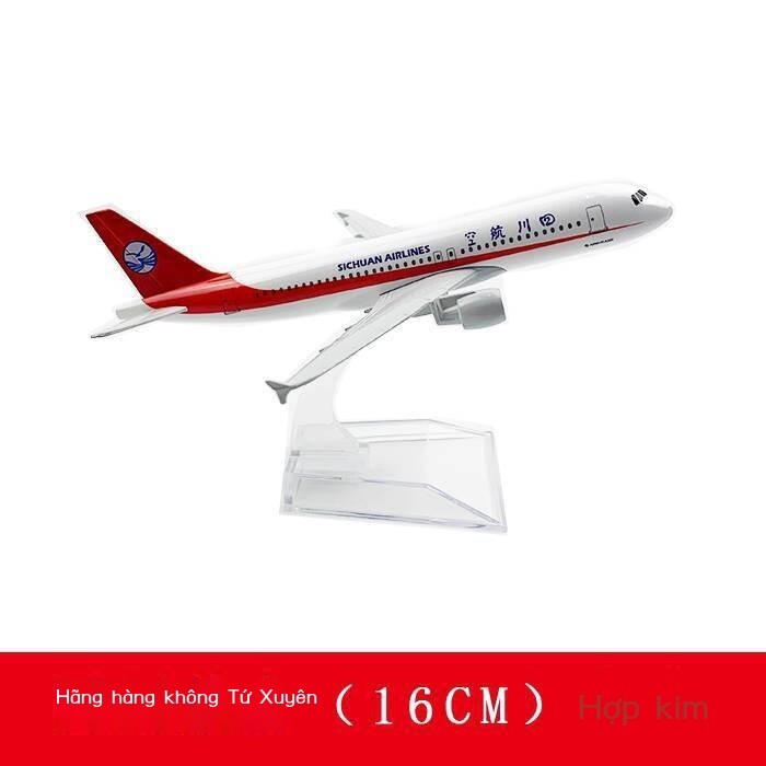 Mô hình mô phỏng máy bay chở khách trang trí tĩnh hợp kim 16CM Sichuan Airlines 3u8633 Trung Quốc C