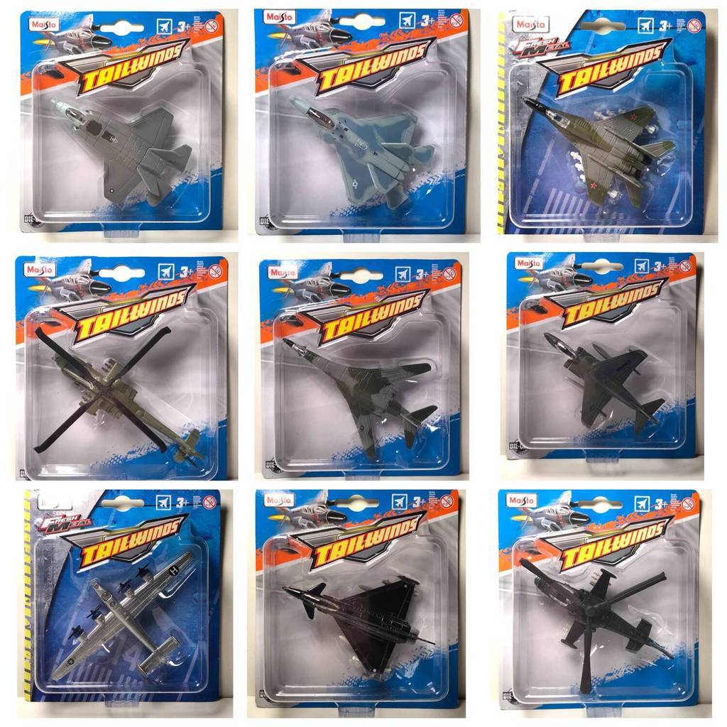 Mô hình quân sự Maisto: trực thăng, chiến đấu, máy bay ném bom MiG F-22, Boeing