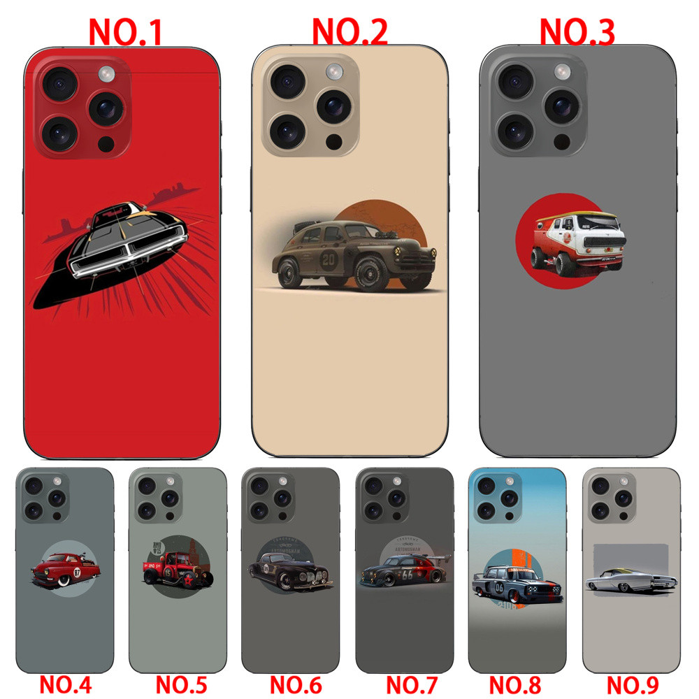 Ốp lưng thiết kế phim hoạt hình xe thể thao cũ thời trang dành cho Samsung A03 A04 A14 A15 A16 A17 S