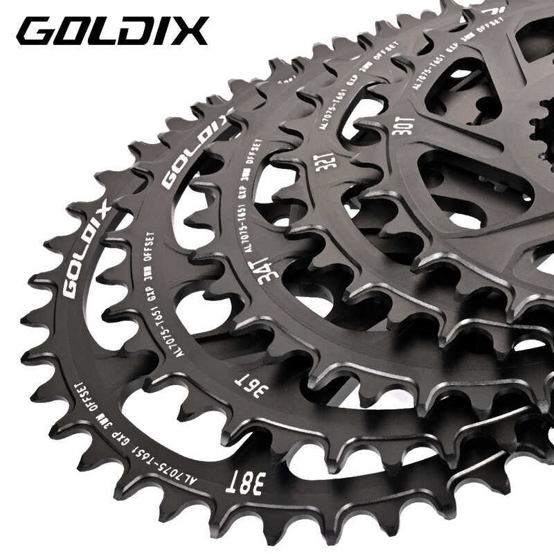 GOLDIX GXP Ba Mũi Chainring 6mm Offset Âm cho Xe Đạp Leo Núi - Kích cỡ 30 đến 38T
